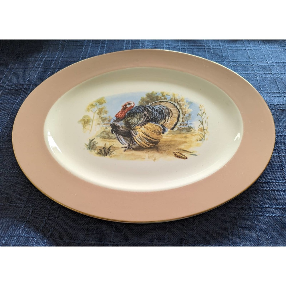 Vintage Homer Laughlin Turkey Platter 15"
